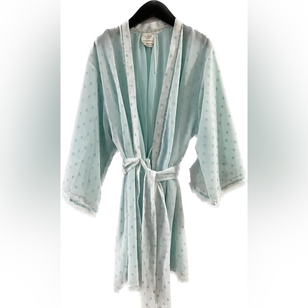 Kate spade robe Tiffany green and white